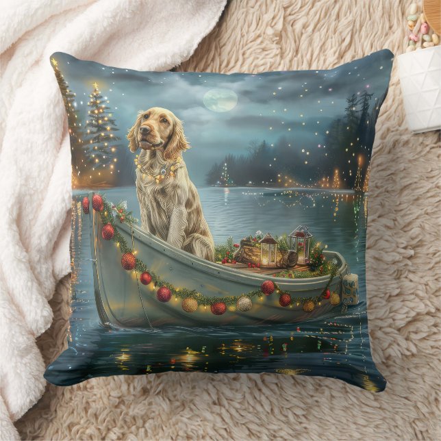 Coussin Français Setter Christmas Festive Voyage (Couverture)