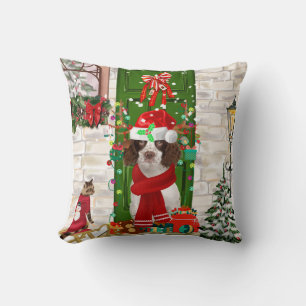 Coussin Français Springer Spaniel Chien Noël