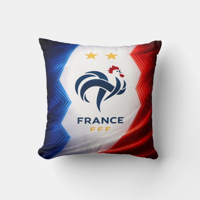 Coussin France Flag Rooster Design Pillow (Recto)