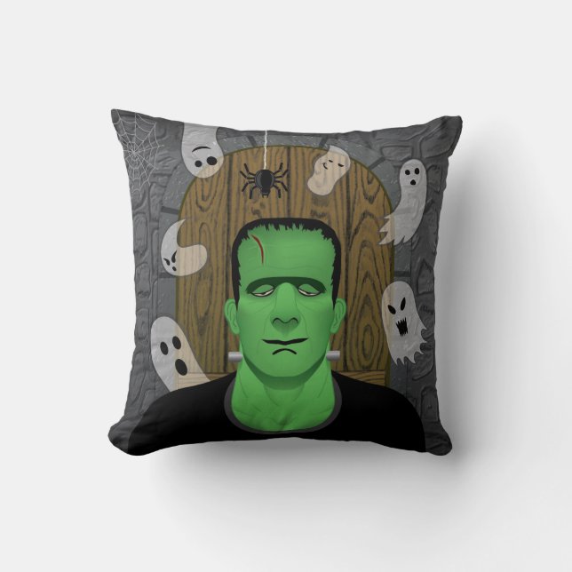 Coussin Frankenstein et fantômes (coussin) (Recto)