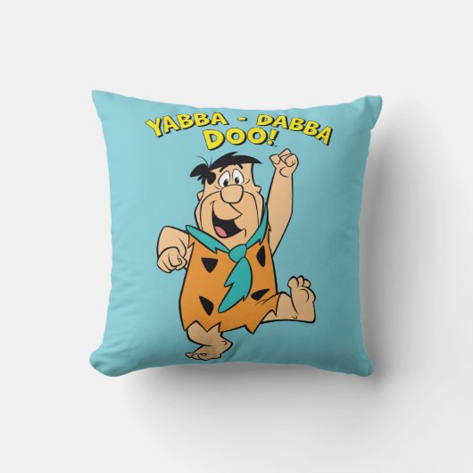 Coussin Fred Flintstone Yabba-Dabba Doo ! (Recto)