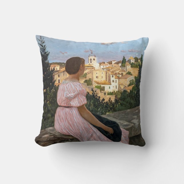 Coussin Frederic Bazille - La robe rose (Recto)