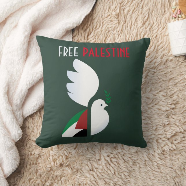 Coussin Free Palestine Throw Pillow - Activiste Home Decor (Couverture)