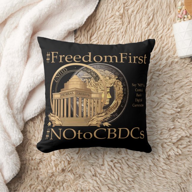 Coussin #FreedomFirst : Portefeuille de la liberté - Embra (Couverture)