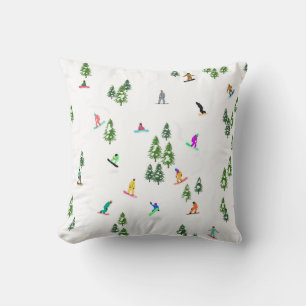 Coussin Freeride Snowboarder Illustration de snowboard