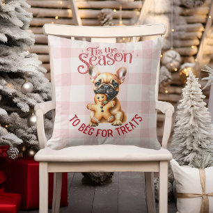 Coussin French Bulldog Mendier pour les cures Noël