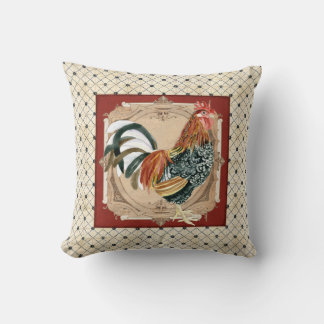 Coussin French Country Roosters Vintage Antique Maison Déc