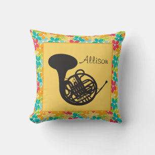Coussin French Horn Music Cadeau Personnalisé Jeu d'Oreill