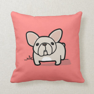 Coussin Frenchie crème