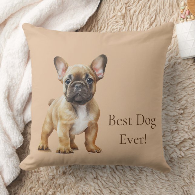 Coussin Frenchie Meilleur Chien Jamais (Couverture)