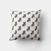 Coussin Frenchie (Noir et feu tricolore) (Verso)