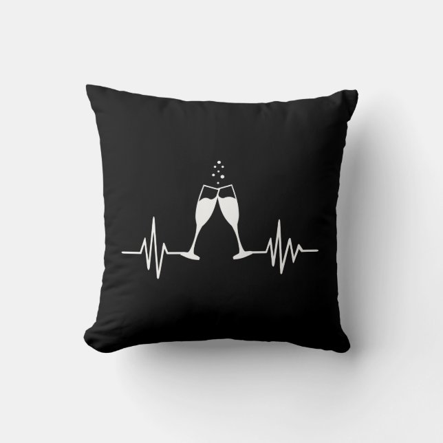 Coussin Fréquence des verres à vin pétillants (Recto)