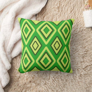 Coussin Fresh spring green modern diamond pattern