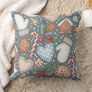 Coussin Friandises fantaisistes de vacances & Mitaines d'h