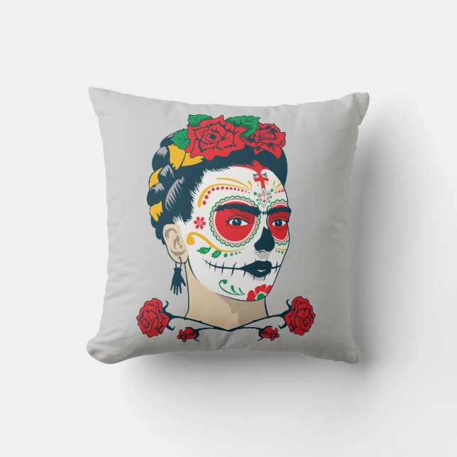 Coussin Frida Kahlo | El Día de los Muertos (Recto)