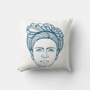 Coussin Frida Kahlo Line Art