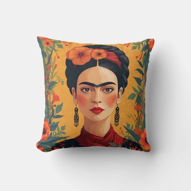 Coussin Frida Kahlo Pillow, Cushion, Frida Decor (Recto)