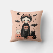 Coussin Frida Kahlo Pink Pasteloween Éffrayant Cute Hallow (Verso)