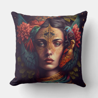 Coussin FRIDA KAHLO Reine de la Jungle
