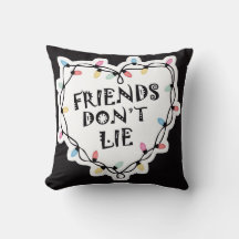 Friends Don’t Lie Pillow 80s Inspired Home Decor
