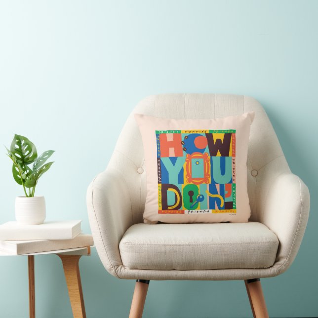 Coussin FRIENDS™ | How You Doin' - Graphisme Vif (Chaise)