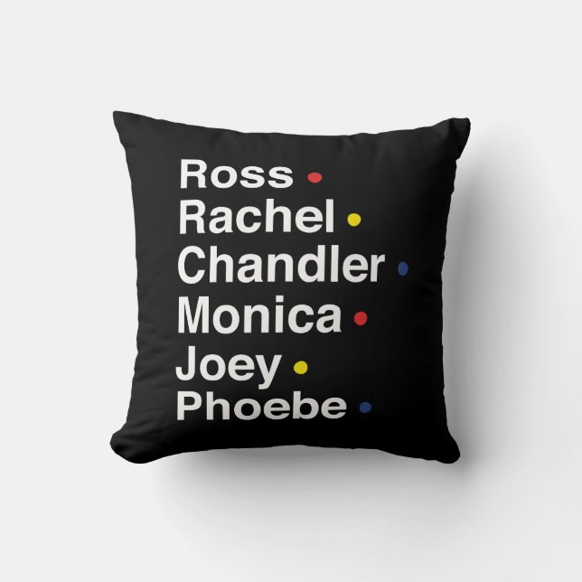 Coussin FRIENDS™ | Noms des personnages (Recto)