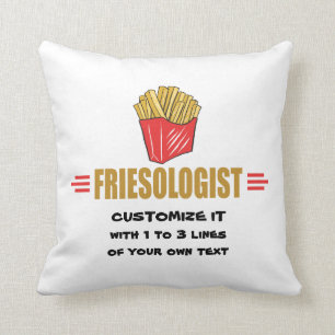 Coussin Fries de France amusantes