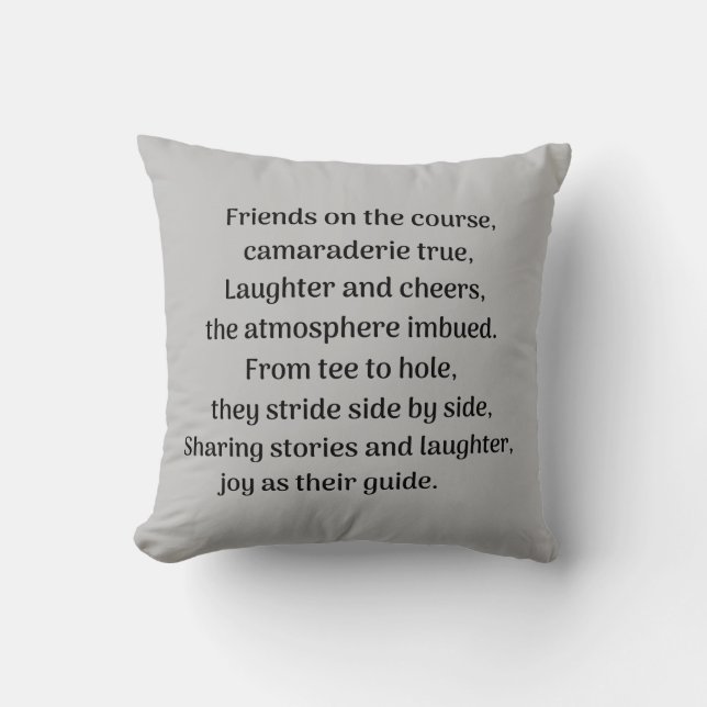 Coussin Frisson du golfeur (Recto)