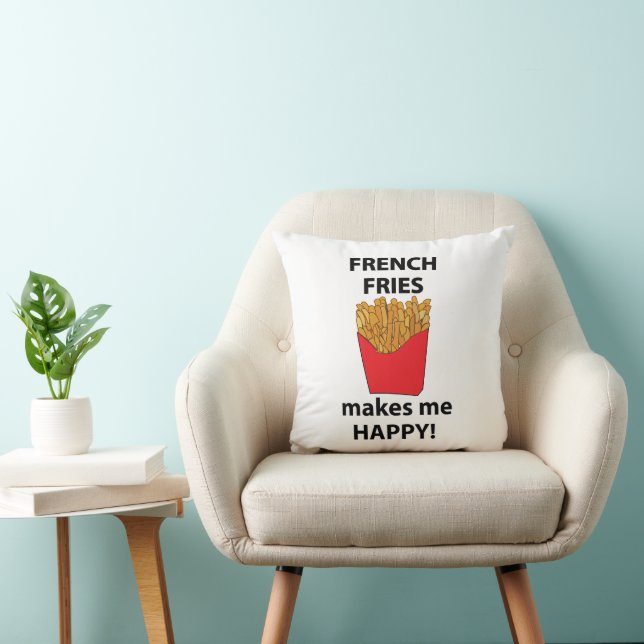 Coussin Frites Me Rends Heureux Frites  (Chaise)