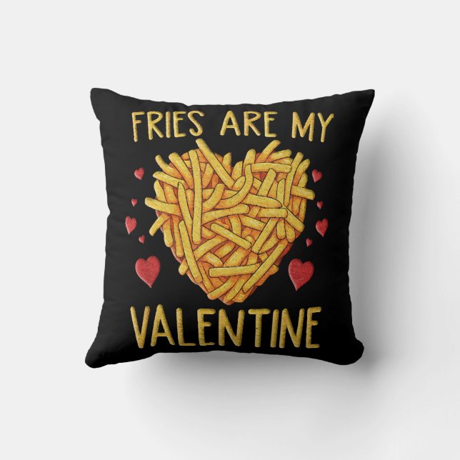 Coussin Frites Sont Mon Valentin (Verso)