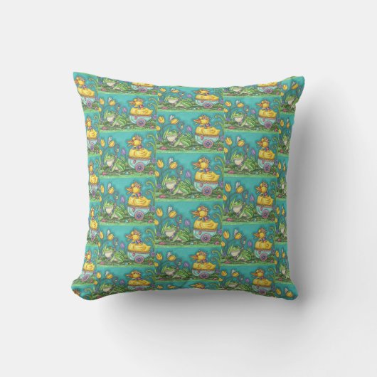 COUSSIN FROG DE PRINTEMPS & DUCK PRINCE EASTER LANCE PILLO (Recto)