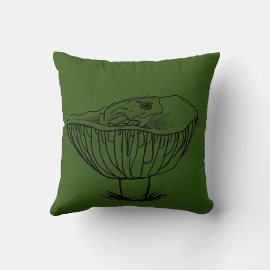 Coussin Froggy sur un champignon (Verso)