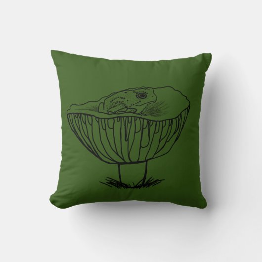 Coussin Froggy sur un champignon (Recto)