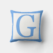 Coussin Frontière de bleus layette de la lettre G (Verso)