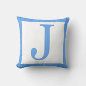 Coussin Frontière de bleus layette de la lettre J (Recto)