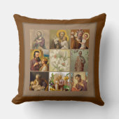 Coussin Frontière de brun de collage de Jésus d'enfant de (Recto)