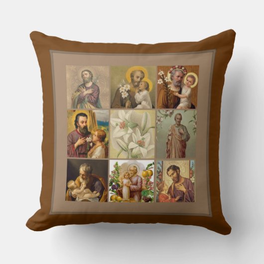 Coussin Frontière de brun de collage de Jésus d'enfant de (Recto)