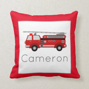 Coussin Frontière de rouge de crèche de thème de véhic