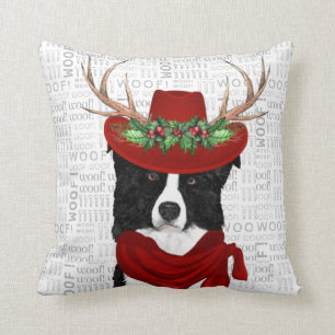 Coussin Frontière Ouest Collie Animaux de compagnie Noël