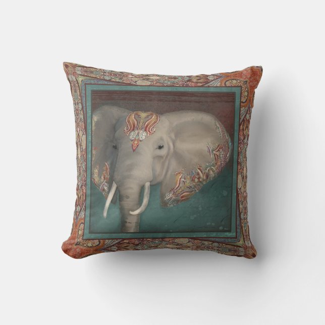 Coussin Frontière tribale de Bohème d'art de Boho Paisley (Recto)