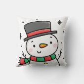 Coussin Frosty le maillot de bébé bonhomme de neige (Verso)