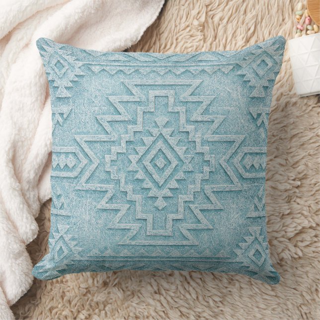 Coussin Frozen Navajo Frost Pattern Throw Pillow (Couverture)