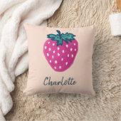 Coussin Fruit aux fraises mûre Nom personnalisé (Couverture)