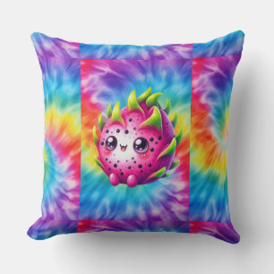 Coussin Fruit du dragon heureux Tie-Dye