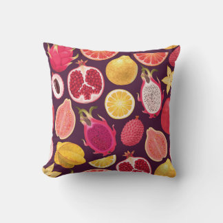 Coussin Fruit exotique : coloré sans soudure motif