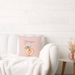 Coussin Fruit Heart Peach Georgia