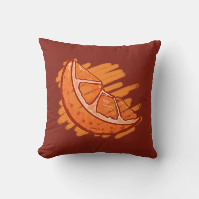 Coussin Fruit Motif Sang Orange Cadeaux (Recto)