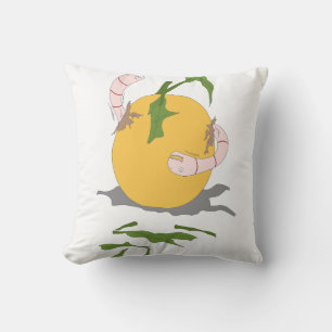 Coussin Fruit pourri avec vers