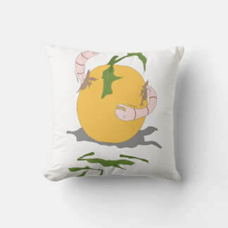 Coussin Fruit pourri avec vers
