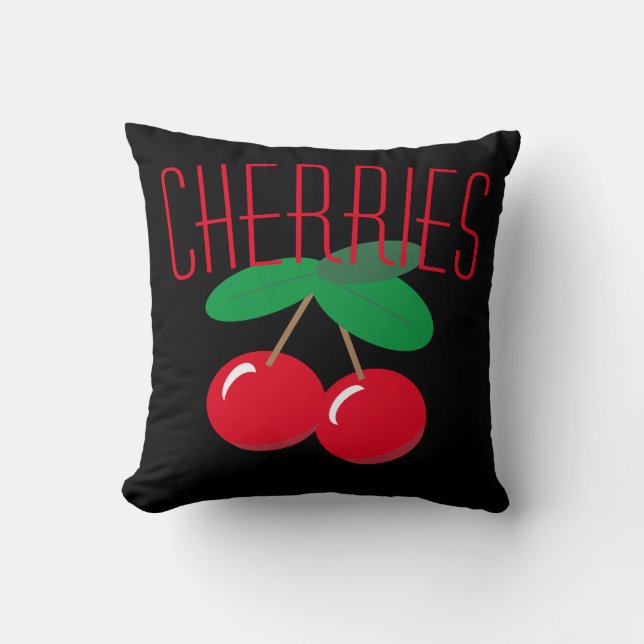 Coussin Fruit rouge cerise (Recto)